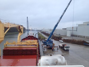 levering op de kaai